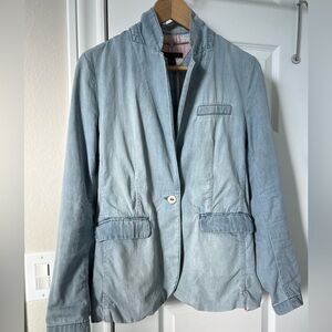 Tommy Hilfiger Chambray Denim Blazer Size 10